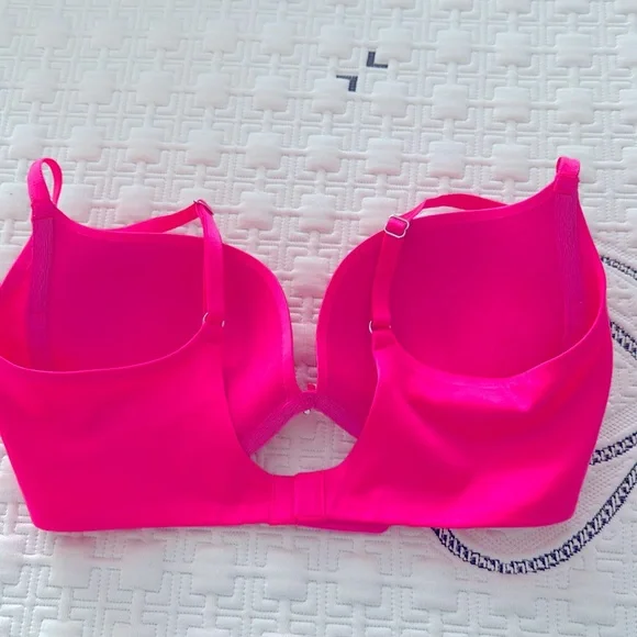 Victoria's Secret plunge Hot Pink Bra 34C - Picture 4 of 8